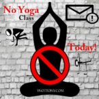Online Yoga Cancelled sign