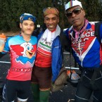 AIDS/Lifecycle Cyclist Tony Eason, Rob Brouillard and David Sears