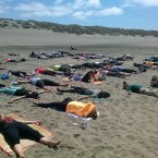 Yoga Students at Ocean Beach, San Francisco
