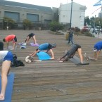 Yoga Students at Pier 39 San Francisco