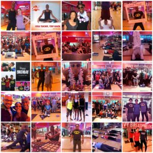 Crunch Fitness Yoga Classes Picture Collage.