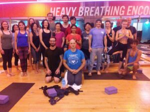 Crunch Gym Yoga Class at Yerba Buena Center.