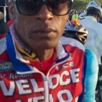 AIDS/Lifecycle Cyclist stares into camera