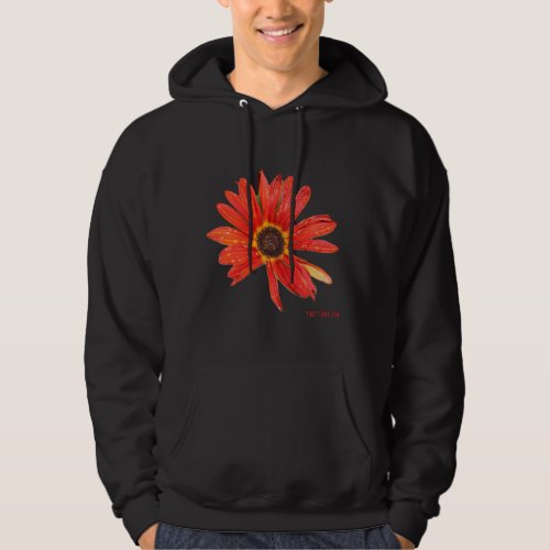 Red Daisy Floral Hoodies
