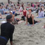 Yoga teacher tony eason and 150 yoga students