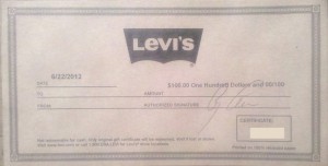 Levis Strauss Certificate