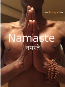 Yoga Teacher, Tony Eason. Namaste Hands. 