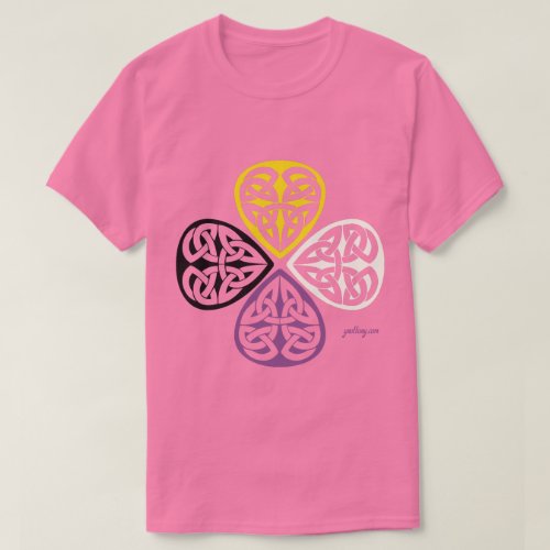 Nonbinary Pride Flag T-shirt in Pink