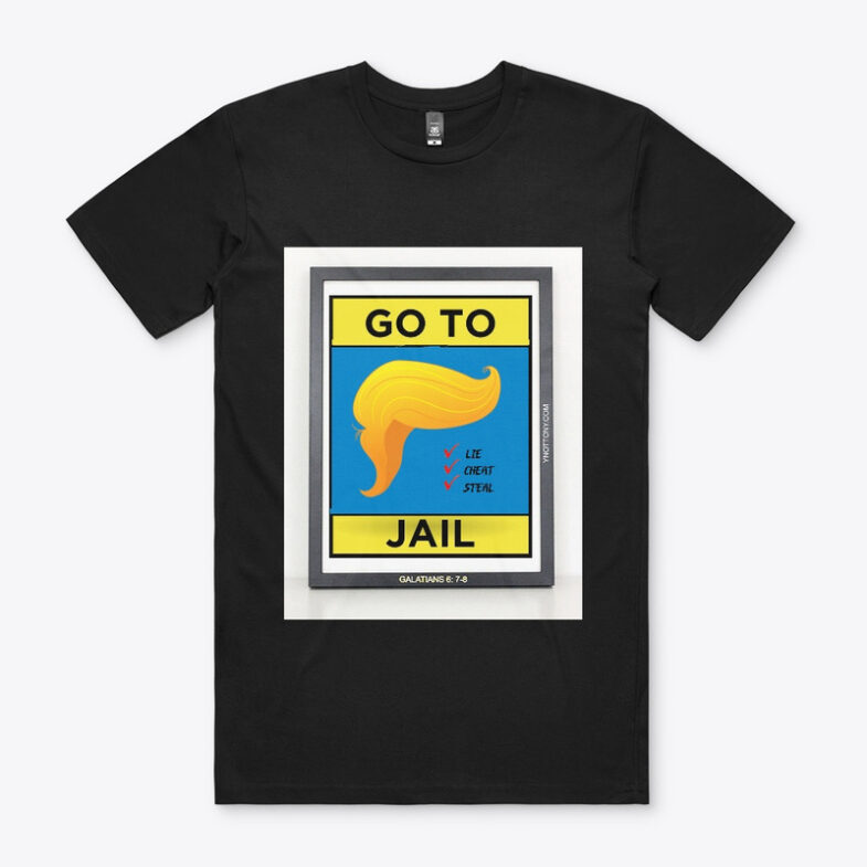 Trump T-shirts Black | Trump Go to Jail!