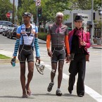 Cyclist Tony Eason & David Sears with ALC Support Richie Lillard.