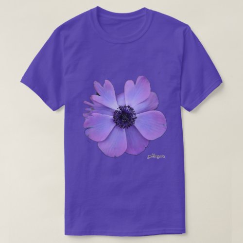 Anemones Flowers T-shirts in Lavender..