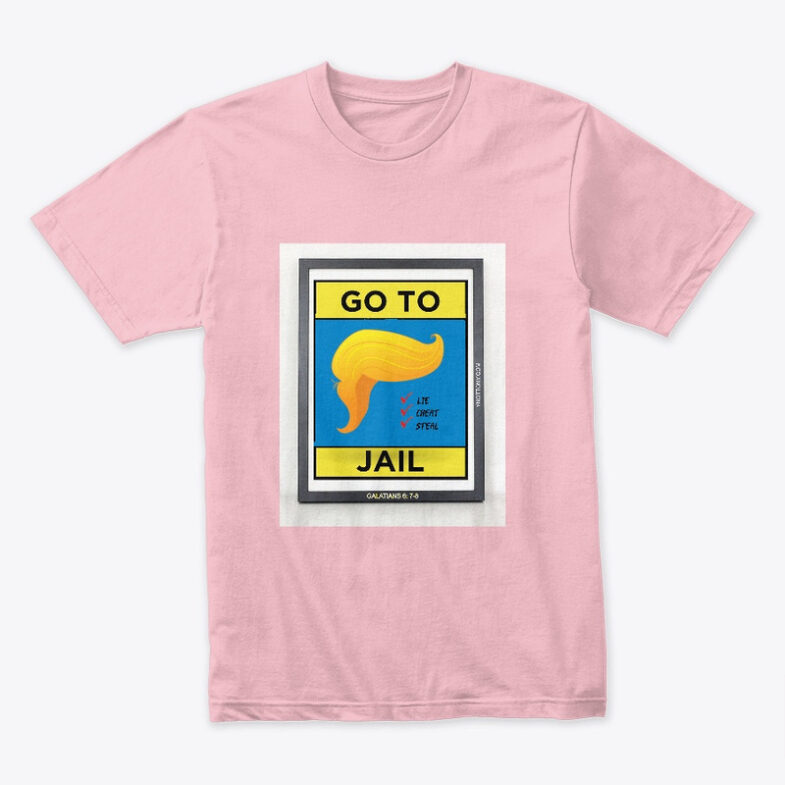 Trump T-shirt Pink | Trump go to Jail!