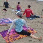 Yoga Class on the beach of San Francisco