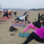 Yoga Class on the beach in San Francisco