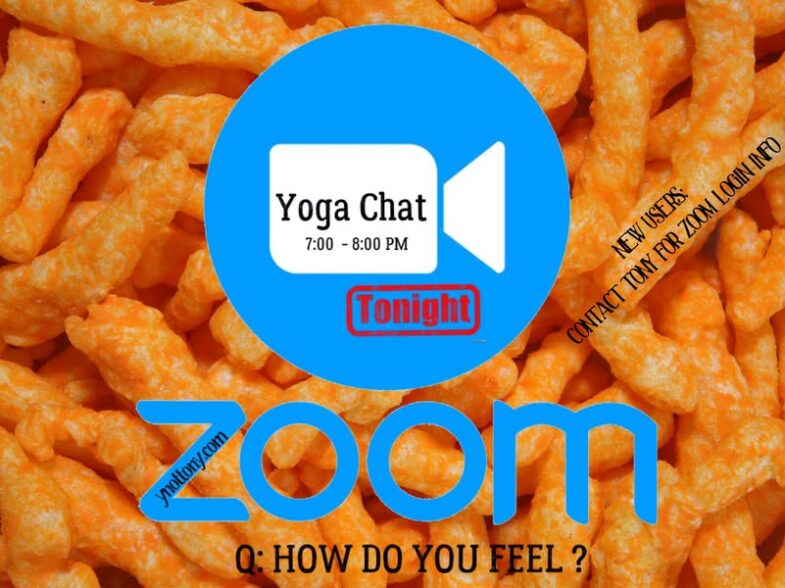 Zoom Online Yoga Class. Yoga Chat Flyer
