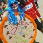 AIDSLIFECYCLE THE COOKIE LADY AND RIDER TONY EASON