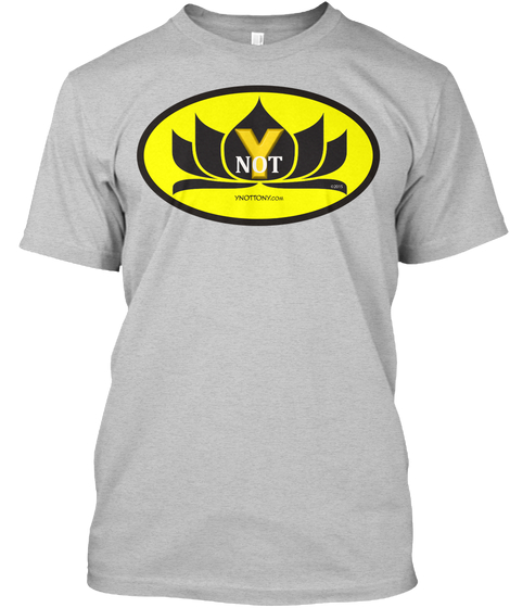 The Ynot T-shirt. Batman Style Superhero Design with Lotus flower . Off-white T-shirt. 