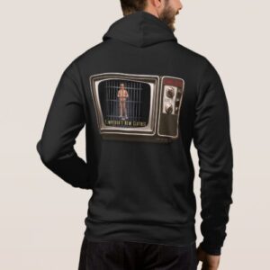 The Emperor's New Clothes Trump Hoodie Former President Donald Trump standing naked in a prison cell [with crown on].
