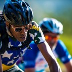 AIDS/Lifecycle Cyclist Tony Eason in Brazil Bike Jersey