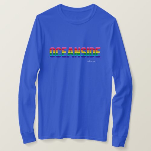 Oceanside Pride Rainbow Flag Long Sleeve T-shirt